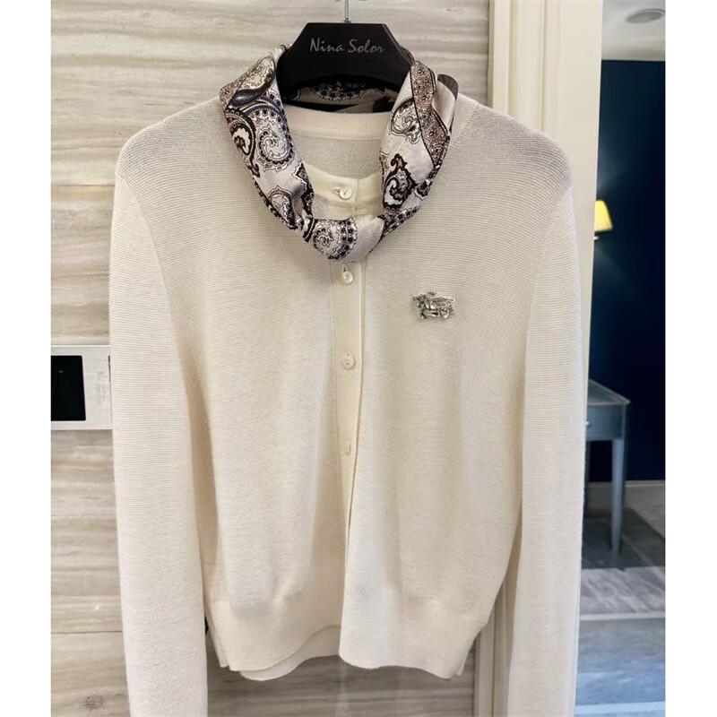 NINA SOLOR Silk Jacquard Square Scarf