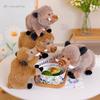 25 30Cm Simulation Small Wild Pig Plush Toy Long Tusk Long Hair Wild Boar Plush Toy Home Decoration Christmas Gift For Boys
