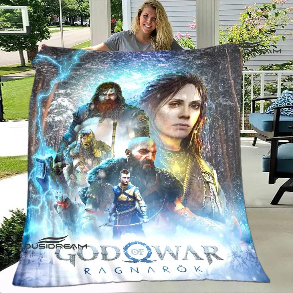 Game God of War Printed Blanket Picnic Blanket Warm Flannel Blankets Home Bed Linings Blankets for Beds Birthday Gift