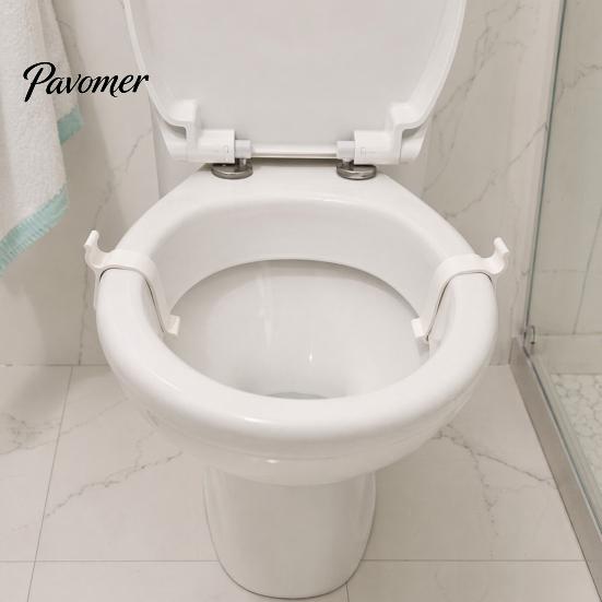 Domestic Toilet Seat Fix Stabilizer, Clip-On No Drilling Required Clamps, Stable Fixation Clamp Holder Easy Installation Lid Lifter, for Home Bathroom