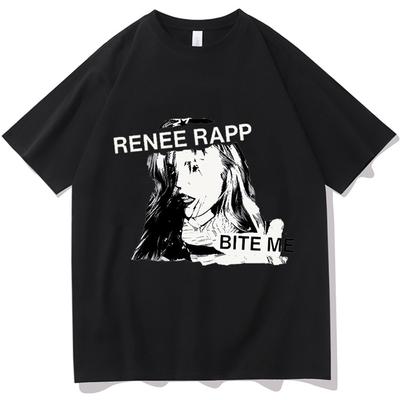 Reneé Rapp BITE ME TShirts Clothing Unisex Print Shirts Vintage Rock Band Tees Short Sleeve Fashion Crew Neck Summer Streetwear