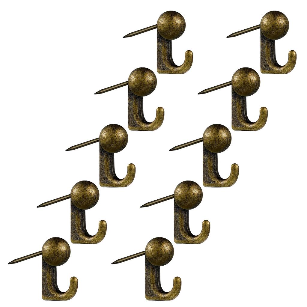 Pack Of 10 Zinc Alloy Wall Hook For Soft Corkboard Rustproof Push Pins Hangers Space Saving Home Office Decoration