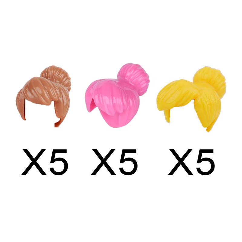 MOC City Building Blocks Procurement Products Body Character Accessories Colorful Hair Mini Bricks Compatible Toys Gift K075 DIY