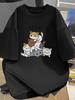Cute Meow Cat Stack Tshirt Unisex Unisex Summer Fashion Casual Graphic Tee Kawaii Anime Cat Print Short Sleeve Streetwear Top