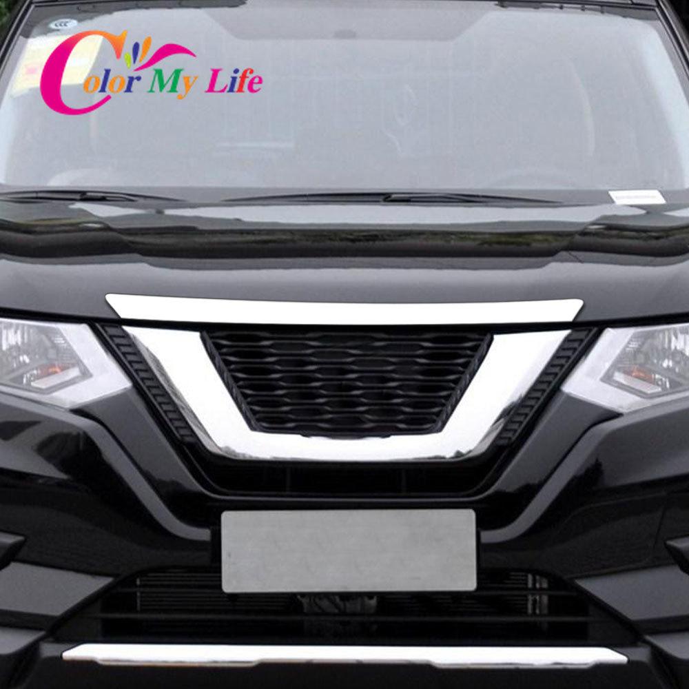 Color My Life Stainelss Steel Car Front Hood Grill Cover Trim for Nissan X-trail Xtrail Rogue T32 2014 - 