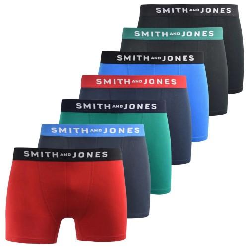 Boxer da uomo Smith & Jones Kesden (Confezione da 7) XL nero