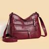 Mother Bag Large Capacity Shoulder Crossbody Bag Women's Multi-Layer Soft Leather Bag