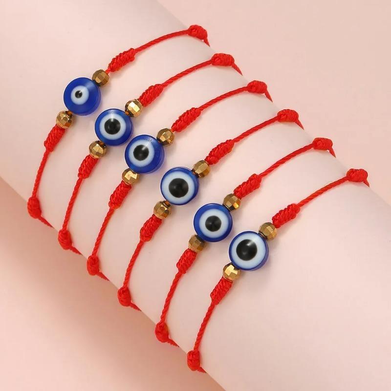 12pcs Lovers Lucky Red Black String Bracelets for Lovers Protection Amulet Friendship Braid Rope Wristband Jewelry Bracelet Gift