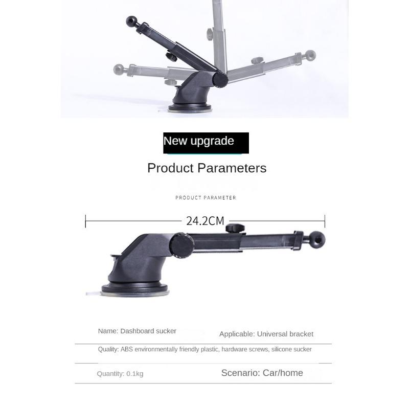 Ventuză rotativă de 360 ​​de grade, telescopică, pastă pentru tabloul de bord al mașinii, piedestal epoxidic cu ventoză, super aspirație multifuncțională