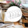 4 Section Desktop File Organizer Bookend Sorter Holder for Desk Study Room