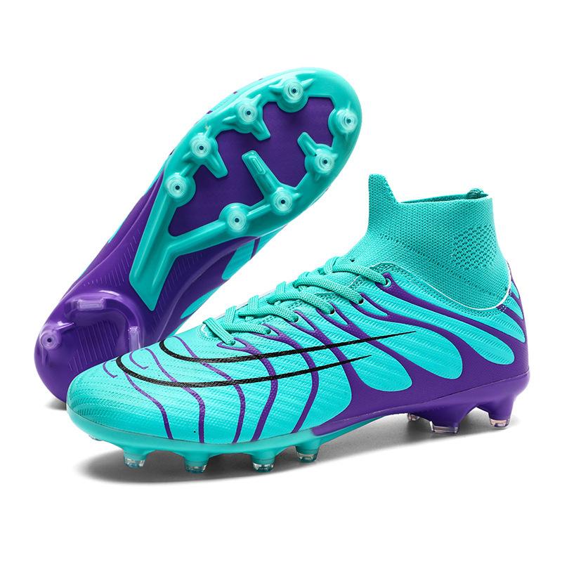 2025 New High-top Assassin Football Shoes Men's Autumn AG Spikes Lightweight Non-slip Professional Training Football Shoes