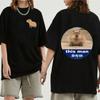Funny Animals Capybara Cartoon Print Fashion Harajuku Harajuku Short Sleeve T-shirt Clothing Street Tops Tees Aesthetic Clothes