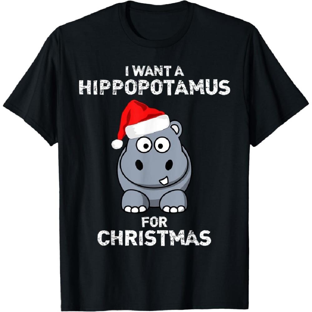 

_I Want A Hippopotamus For Christmas_ Funny T-Shirt S