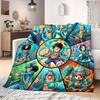 One Piece Art Flannel Blanket Vibrant Design Ideal For Bedroom Sofa Bed Chair Picnic Travel -HE38