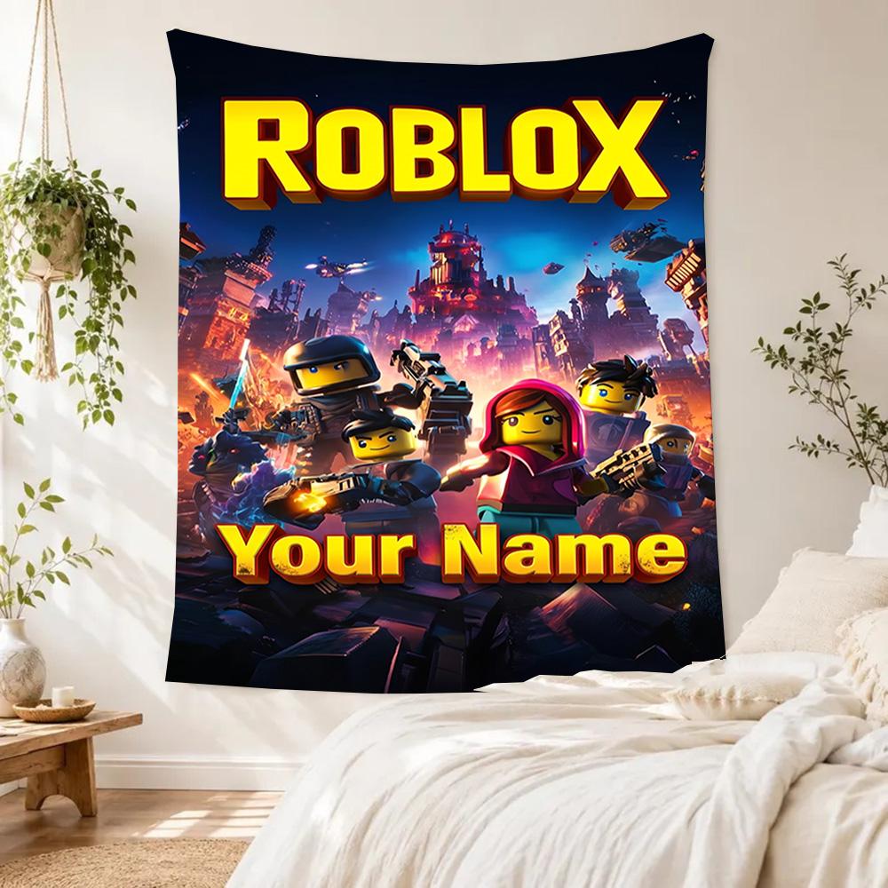 Roblox Custom Tapestry Boho Wall Hanging Ultra-Soft Perfect for Bedroom Wall All-Season Use Great Gift for Dorm Room Lovers