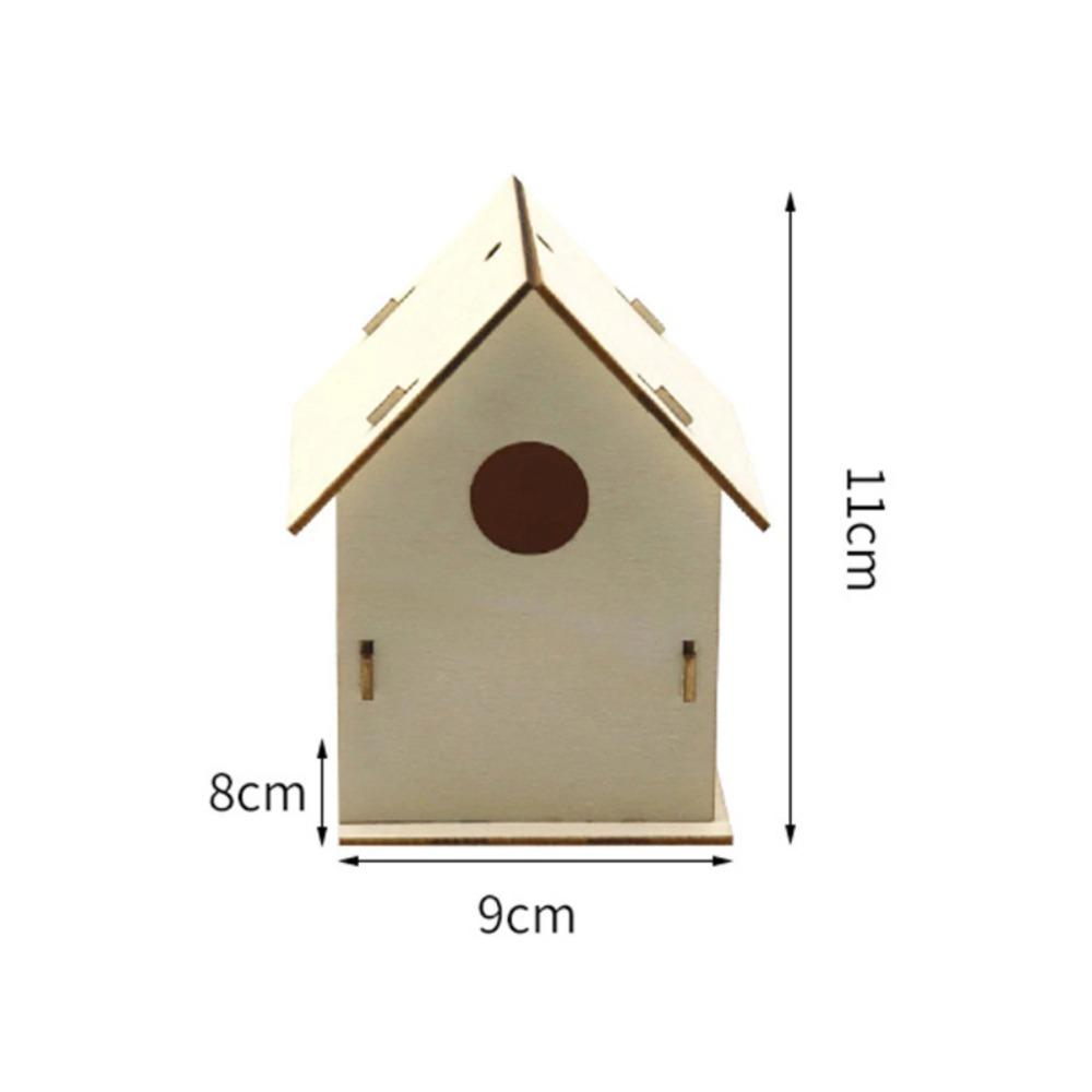 Wooden Bird Nest Hous DIY Hummingbird Cages Easy To Assemble Hanging Birdhouse  Outdoor