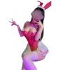 Sexy Lingerie Sexy Women Open Gear Free Suspender Skirt Passion One-piece Perspective Deep V Bunny Cover
