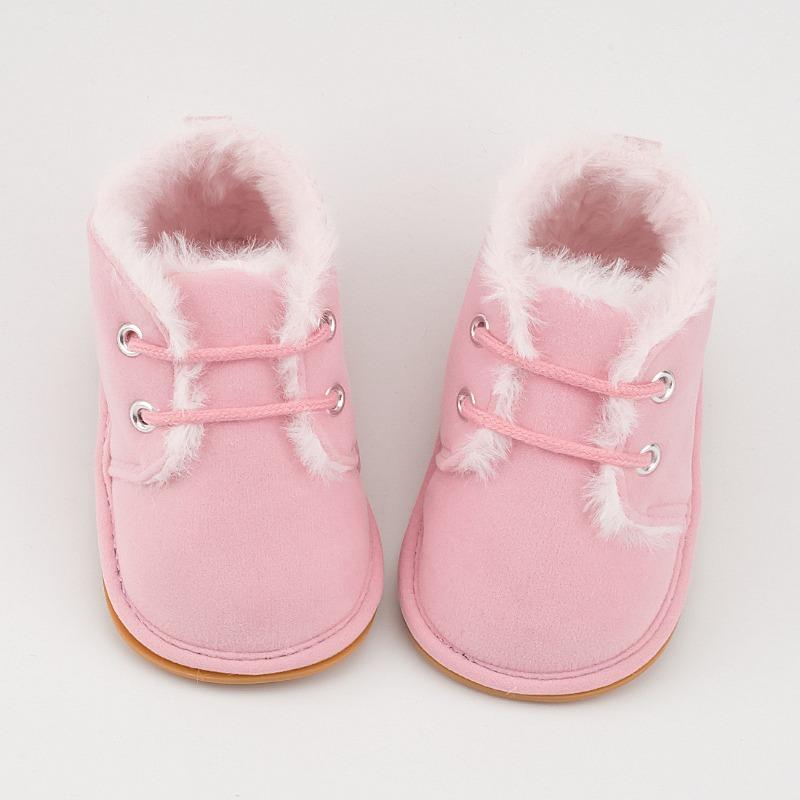 New Style Baby Walking Shoes with Fleece Lining and Rubber Sole for Better Grip - Baby Cotton Shoes