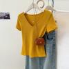 V-neck Fitted T-shirt for Petite Ladies, A Unique and Special Top for Short People