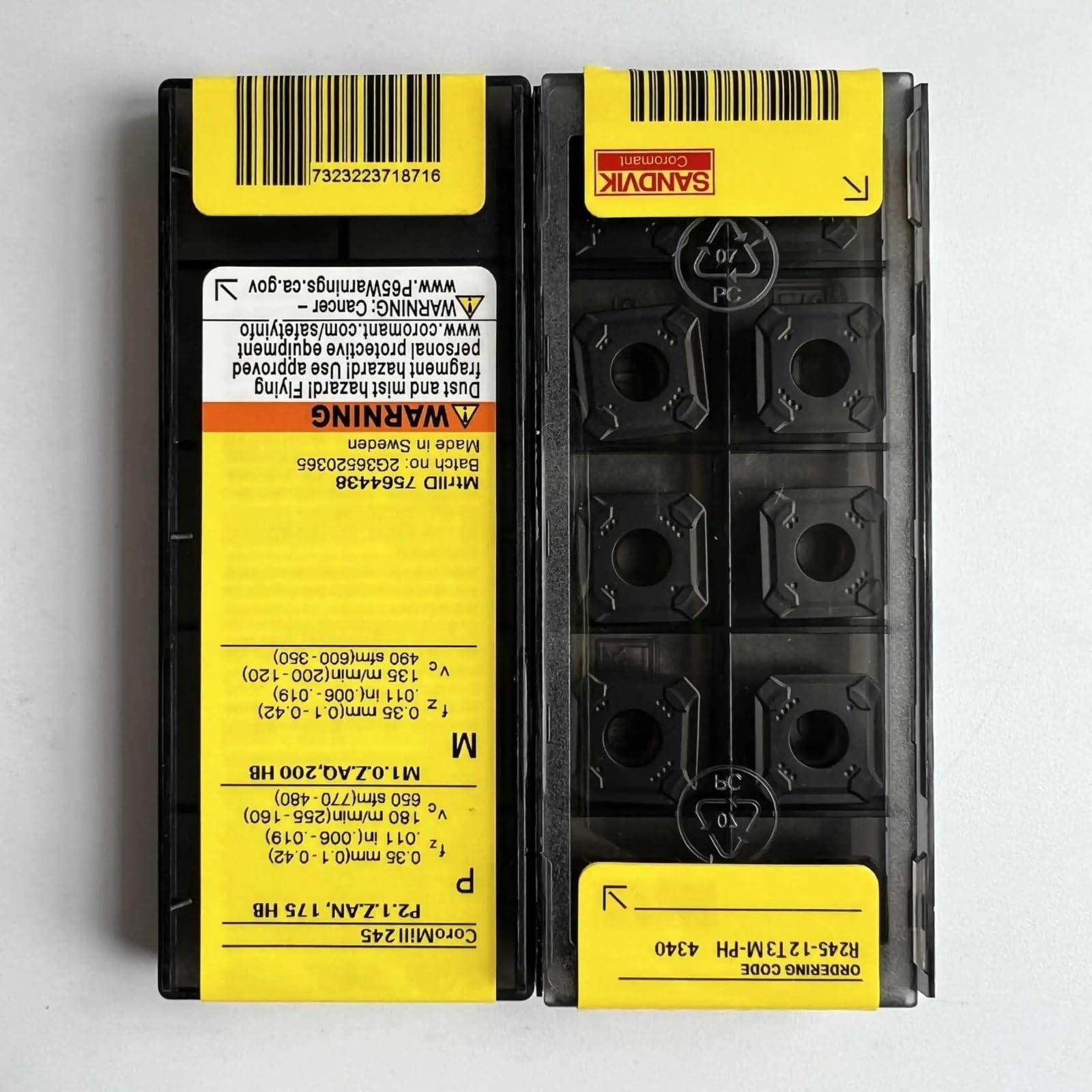 

Original Sandvik / R245-12T3M-PH 4340 / CNC lathe carbide blade 10 PCS