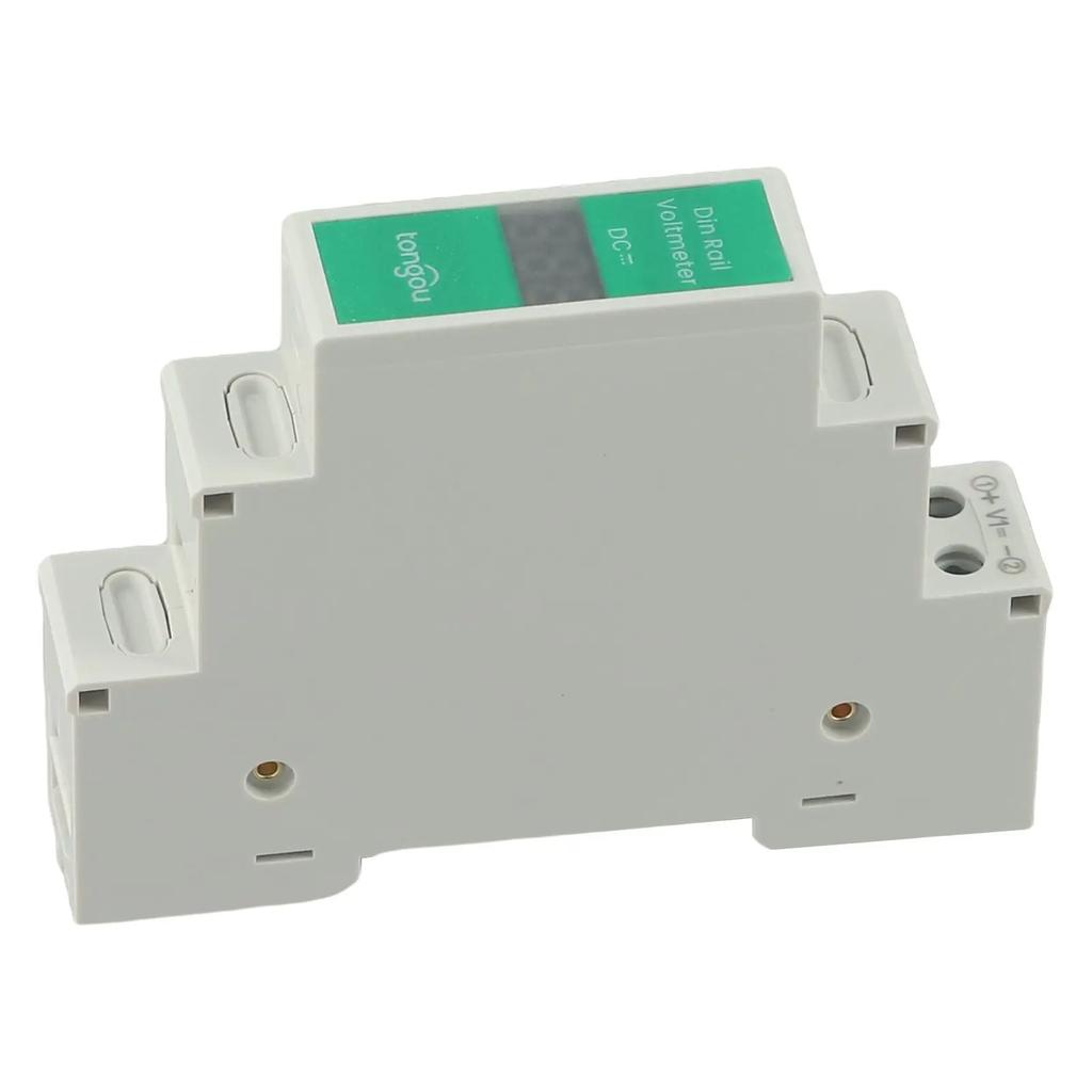 Din Rail Mount Single Three Phase Voltage Meter Ac 60-450V Mini Modular Voltmeter Gauge Indicator LED Digital Display Detector