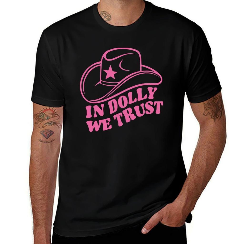 In Dolly We Trust Shirt Dolly Parton TShirt Comfortable Workout Short Sleeve Shirt