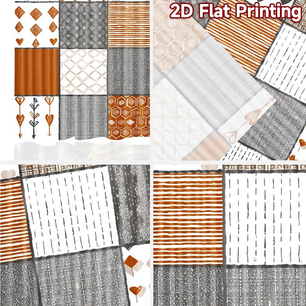 2pcs   2D FLAT PRINTING Curtains (Without Rod) Pattern Grid Christmas Festival Popular Curtains&Drapes Yarn Curtains Festive