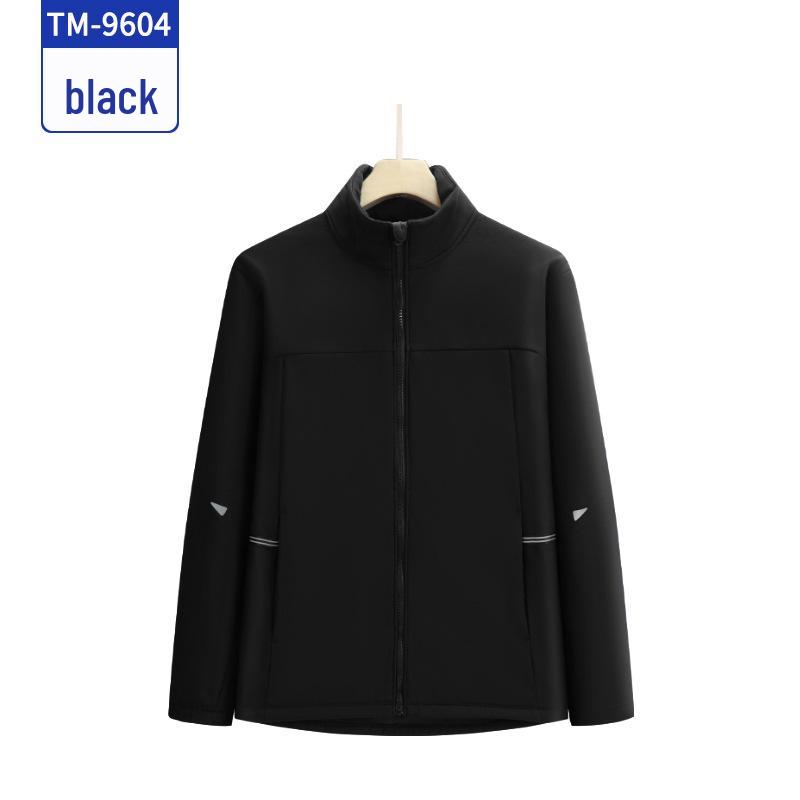 Autumn & Winter Stand Collar Velvet Windbreaker: Custom Team Outdoor Activities & Cultural Advertising Jacket.