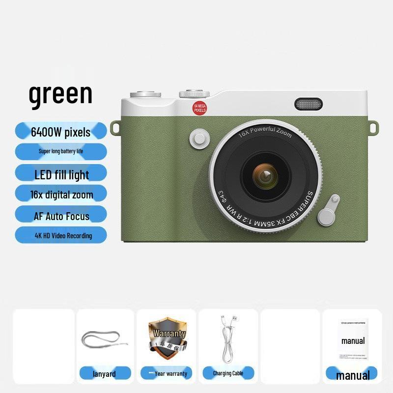 Digitalkamera mit CCD-Sensor und zwei Objektiven - Retro-Klapphandy-Stil, Perfekt für Schüler und Kinder, Verbindung zum Handy.