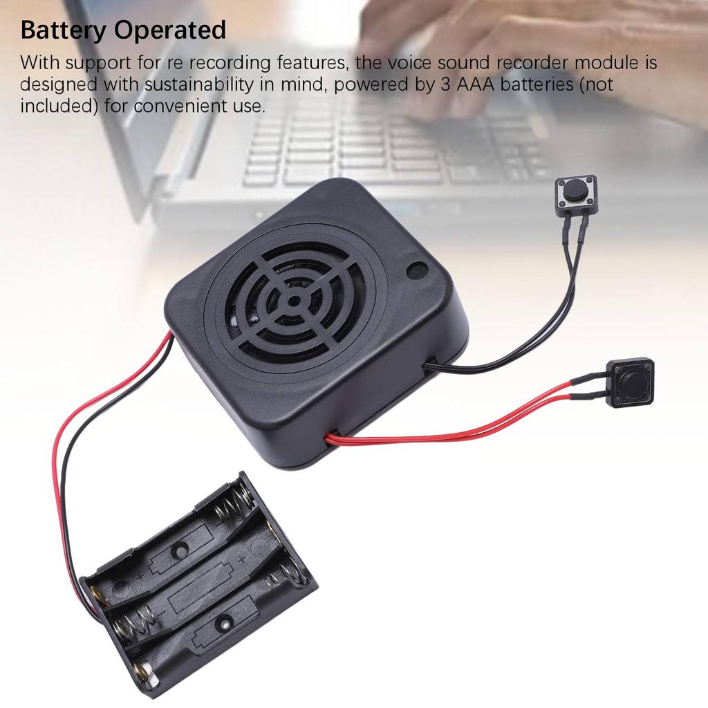 Sprachaufnahmebox (4 Minuten) – DIY-Sprachrekorder mit Wiedergabemodul für Kuscheltiere, Geschenkboxen und Bastelarbeiten