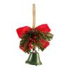 Christmas Tree Ornament Bow Pine Branches Decorative Bells Home Ambiance Doorway Wind Chime Decoration Christmas Theme Party Decor Gift