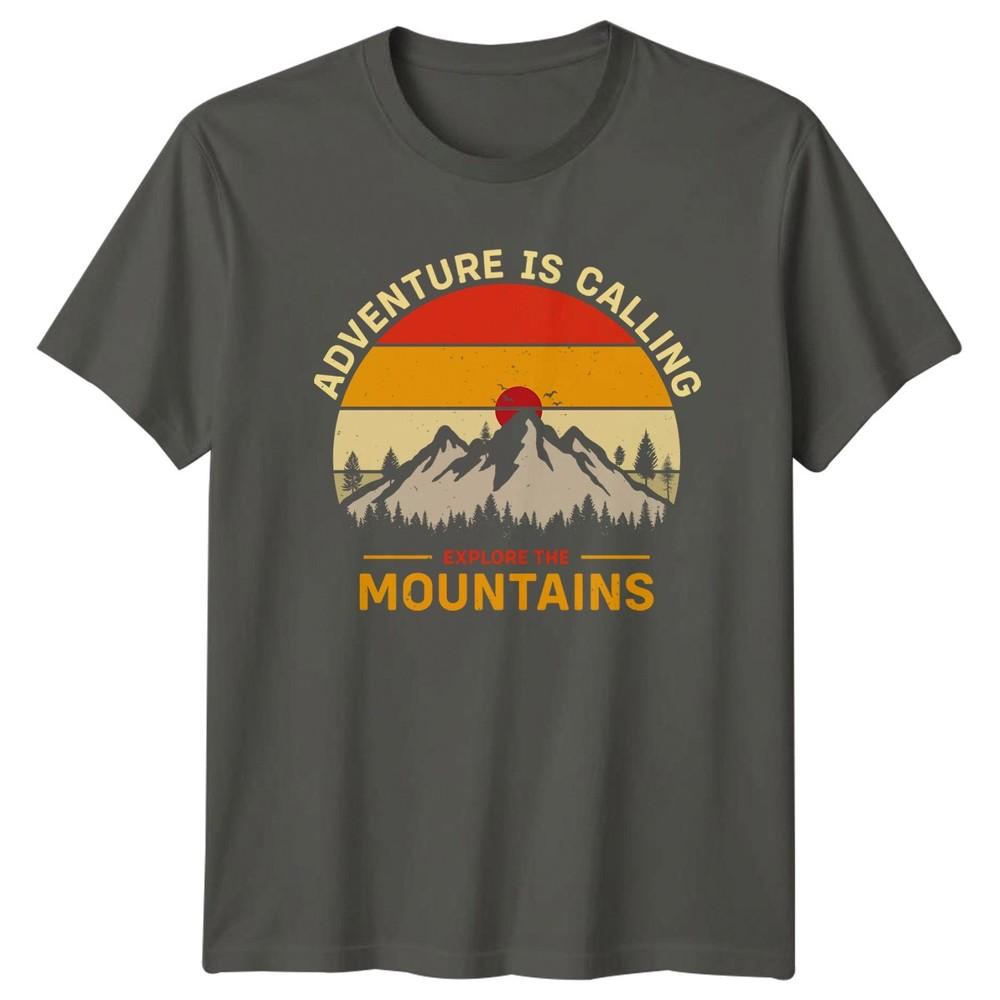 Adventure Is Calling Unisexs TShirt Hiking Outdoor Recreation Gift For Him S