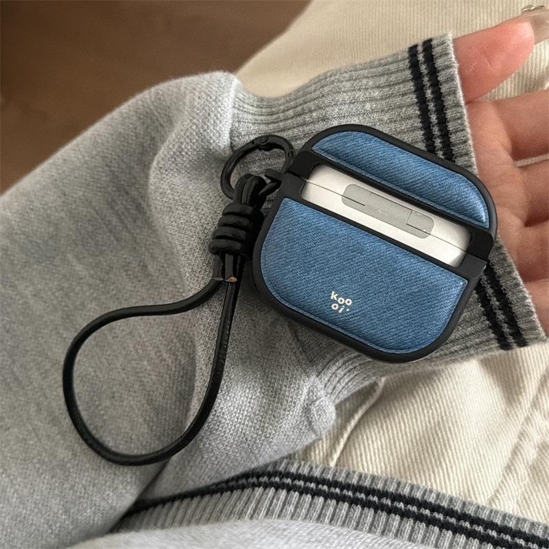 Ins Korean blue denim English for AirPods 1 protective case for AirPods Pro1 earphones