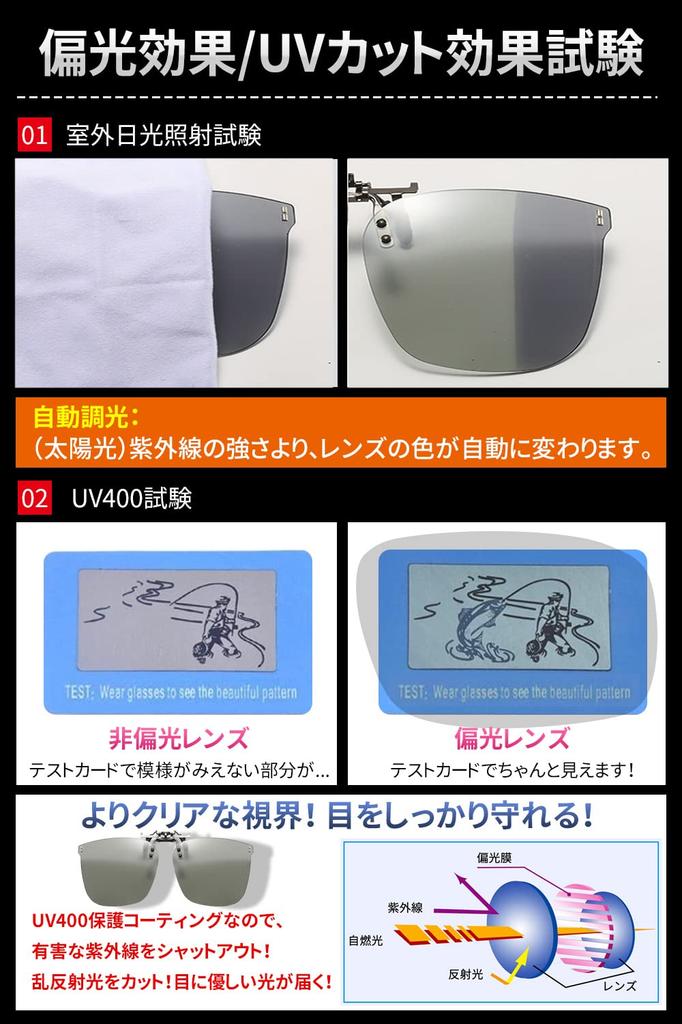 Photochromic Polarized Attaches To for Sunglasses To Wear Over Glasses [KANGYONG] Clip-on Sunglasses, Lenses, Glasses, Flip-up Style, Driving,