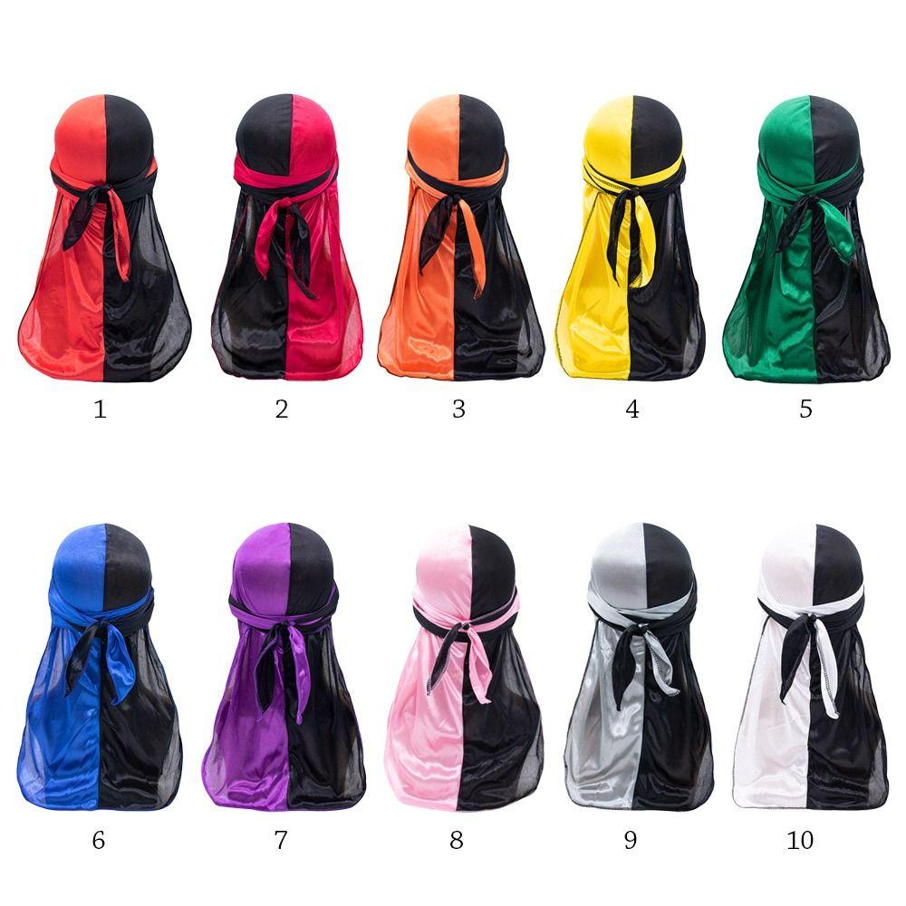 Pre-Tied Bandana Thin Pirate Hat Adjustable Silk Durag  Men Women
