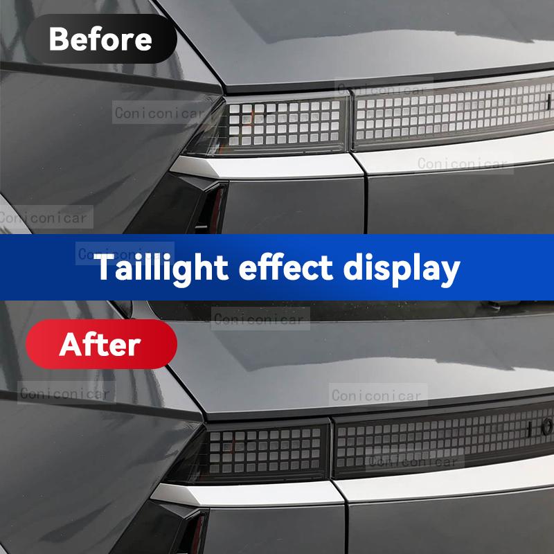 For HYUNDAI IONIQ 5 2025 Car Headlight Smoked Black TPU Protective Film Front Light Tint Change Color Sticker Accessories