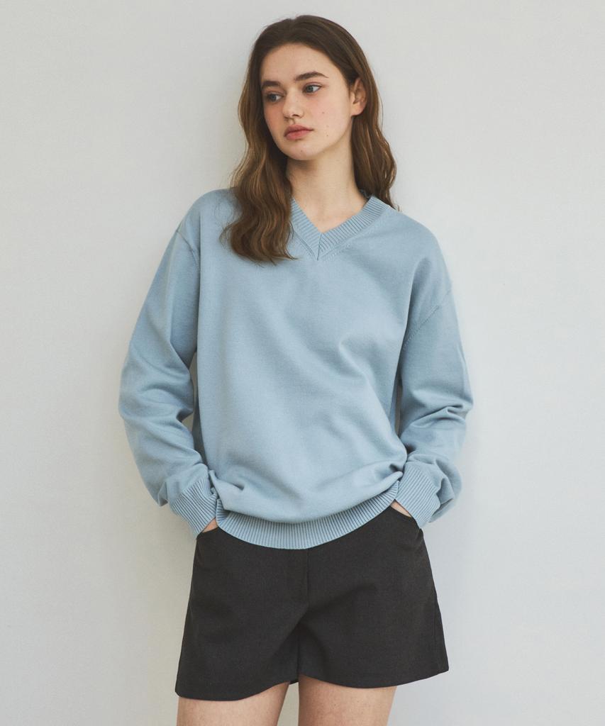 Wednesday Oasis For Woman W/Always Washable V-Neck Knit_5 Colors (Wc25-Kn01)