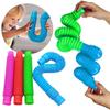 6 Stück Flexible Kunststoff Beliebte Farbe Kreatives Teleskoprohr Wellrohr Dekompressionsentlüftung Kinderspielzeug Geburtstagsfeier Geschenk