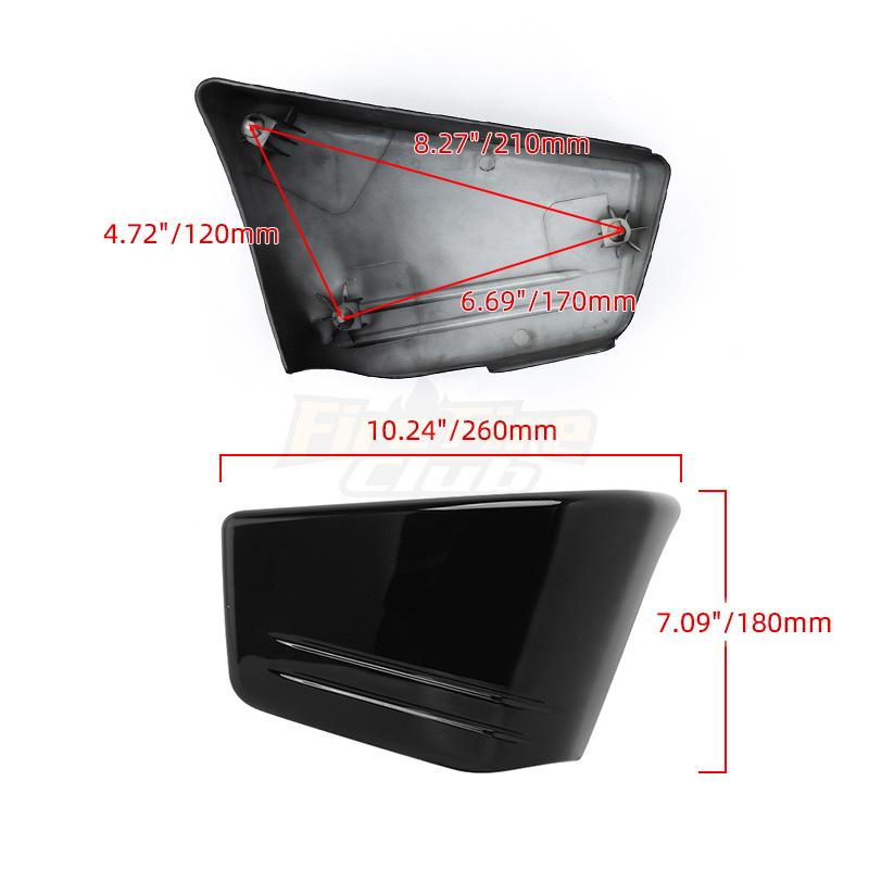 Motorcycle ABS Plastic Battery Side Cover Fairing Chrome Black For Honda VTX 1800 C/Custom Models 2002-2004 2006-2008