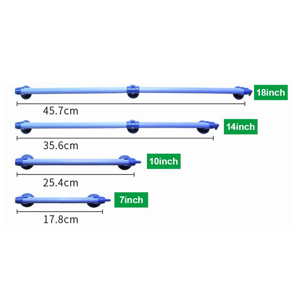 Aquarium Air Pump Fresh Air Stone Diffuser Tube Fish Tank Extendable Wall Air Pipe Suction Cup Fixed Waterscape Bubble Diffuser