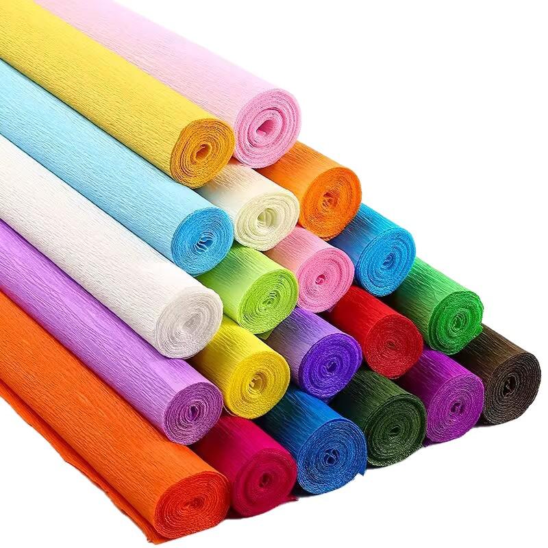 Colored Crepe Paper for Kids' Crafts: Handmade Origami & Decoration Pack