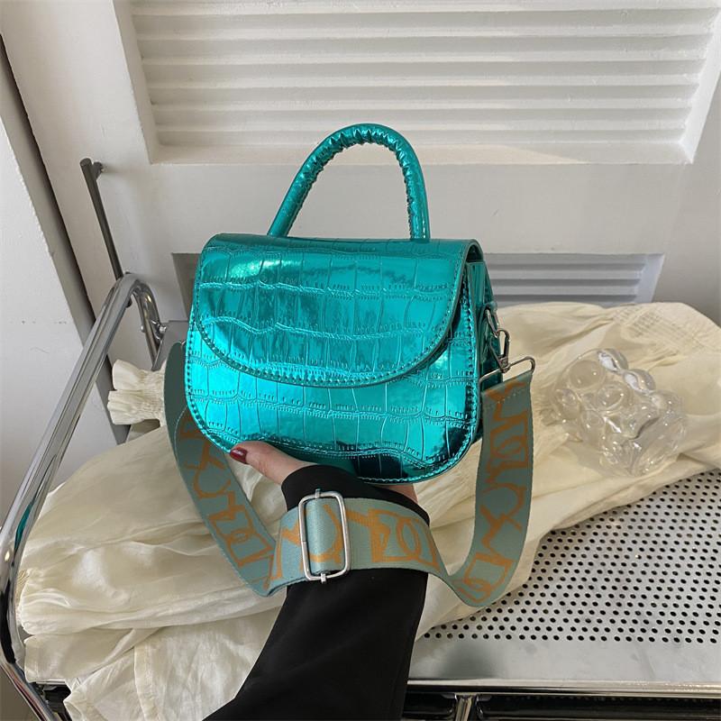 Stylish Casual Small Square Handbag With Unique Stone Pattern For Everyday Use