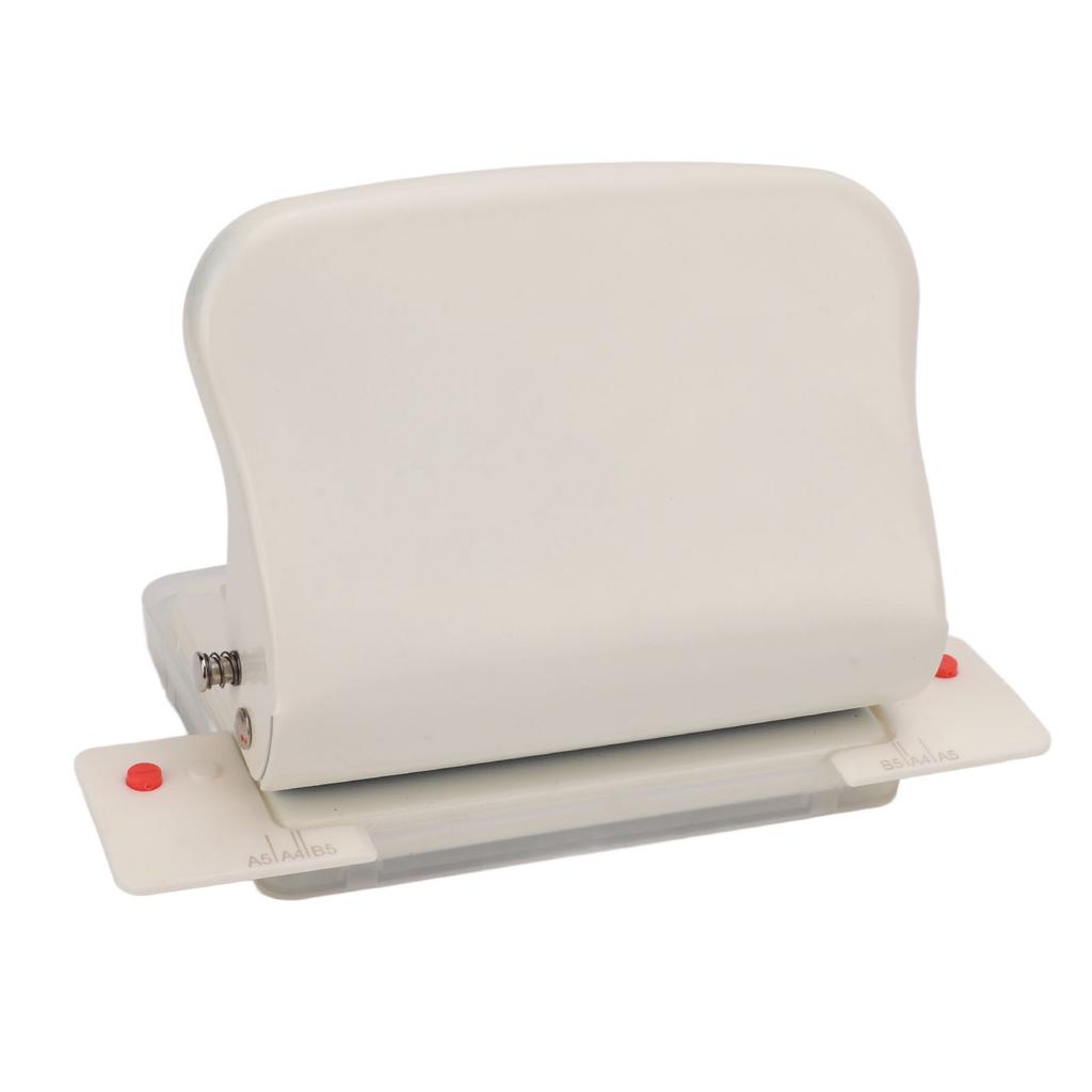 Hole Punch Metal Body Incisive Plastic Bottom Pad 10 Holes Handheld Paper Punch for Bookbinding Documentation