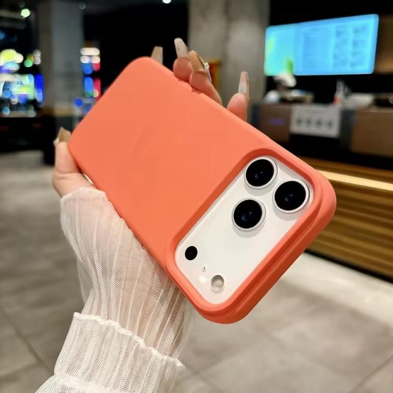 Bright Fluorescent Liquid Silicone Phone Case For iPhone 17 Air 17Pro 16 ProMax Silicone Button Protection Matte Solid Soft Cover