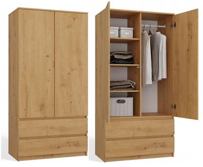 Malwa SS-90 Wardrobe, Artisan Oak