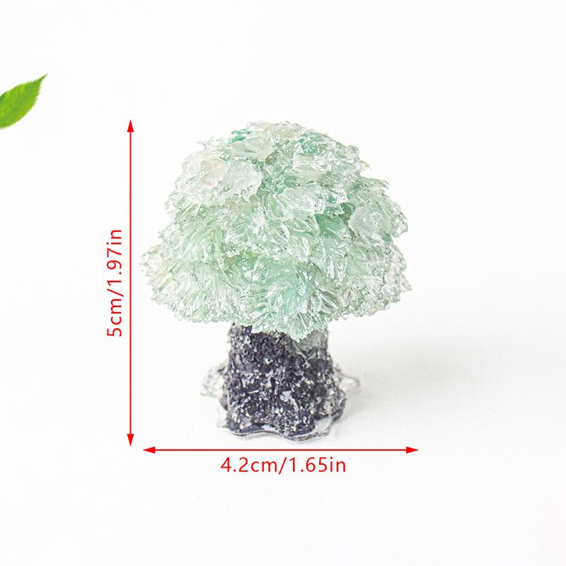 1Pc Natural  Stone Mushroom Tree Statue Reiki Stone Figurine Home Office Decoration
