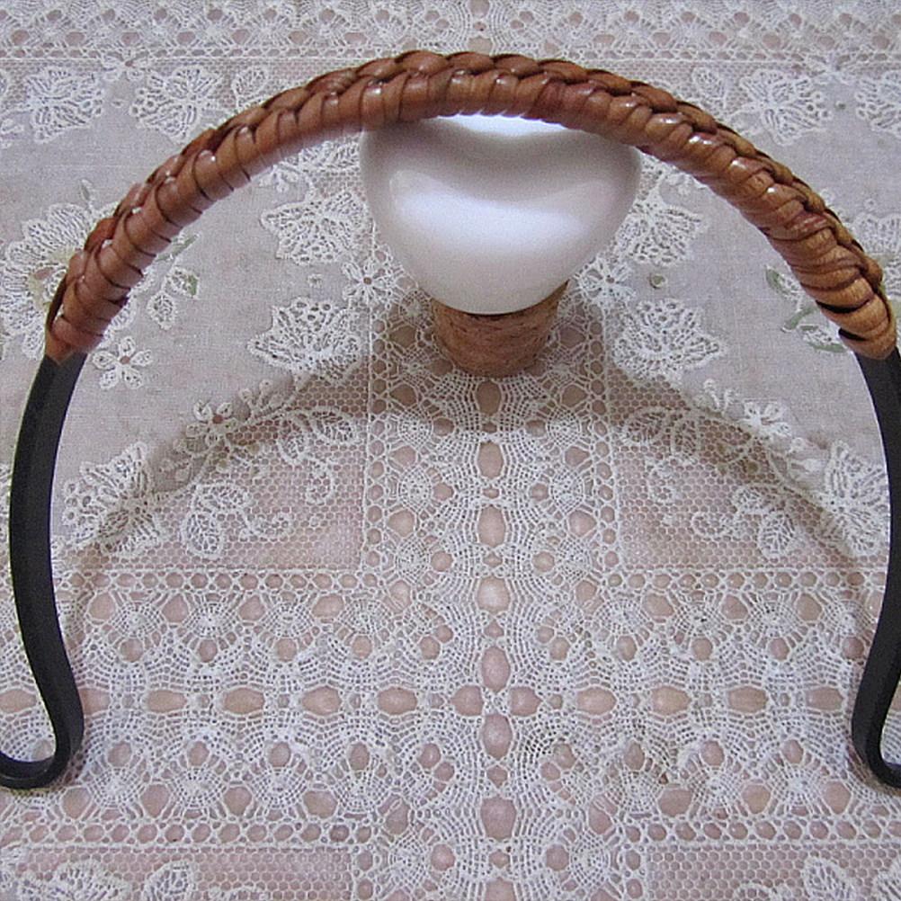 Sturdy Teapot Handle High Grade Iron Suede Wear Resistant Easy Clean Kettle Handle Retro Style Daily Use Teapot