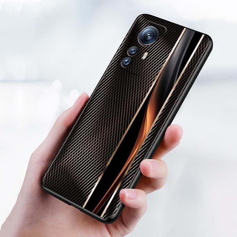 Technology Carbon Fiber Art For Xiaomi Mi 15 14 13 13T 12 12T 12S 11 11i 11T Pro Ultra Lite 5G Black Soft Phone Case