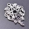 Silver Color Satan Charm Pentagram Star Moon Accessories Witch Celtic Knot No Fade DIY Stainless Steel Charms For Jewelry Making