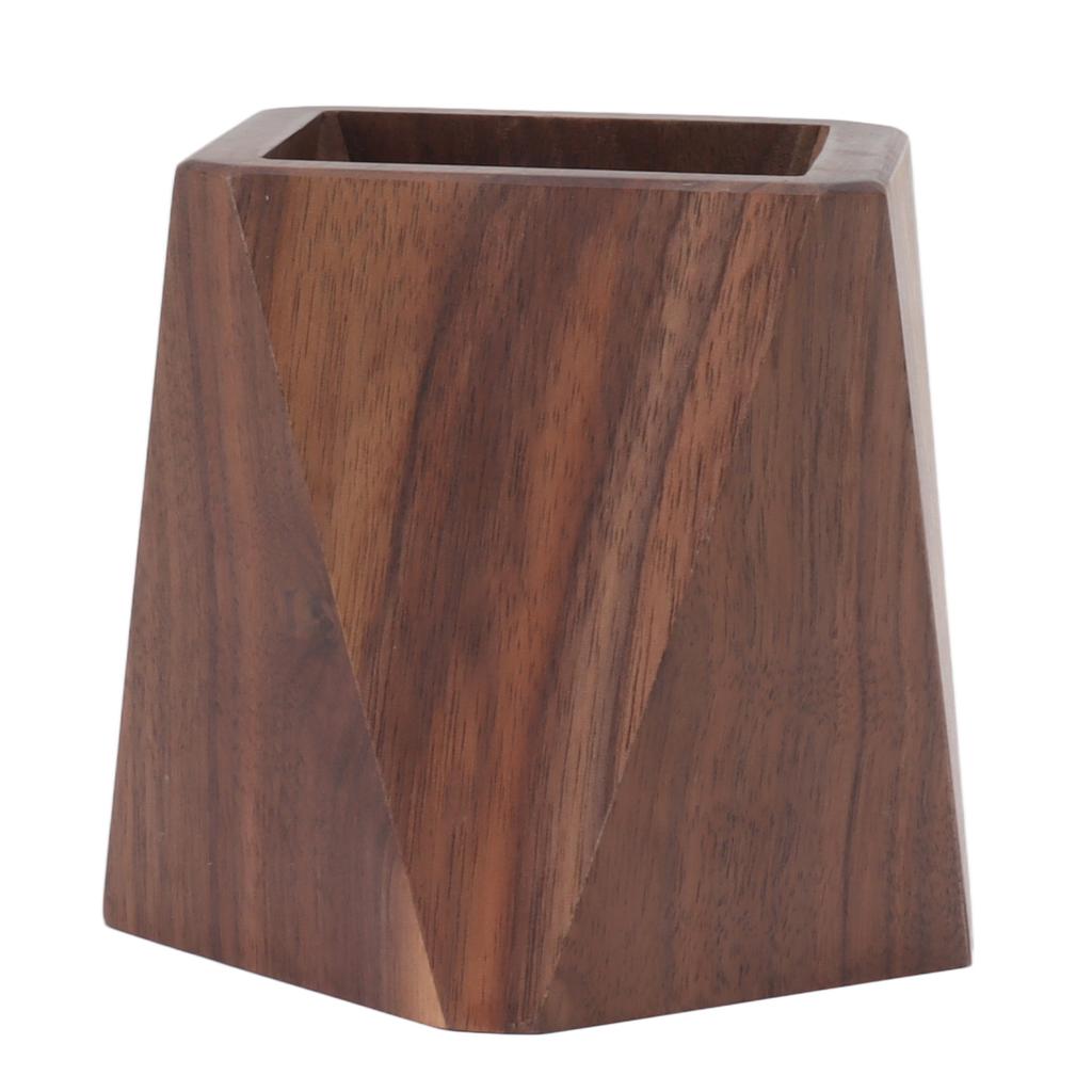 Cooking Utensil Container Smoothing Stable Large Capacity Simple Wooden Pen Holder for Kitchen Family Office